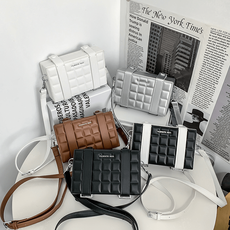 Trendy Argyle Small Square Bag, Shoulder Crossbody Bag