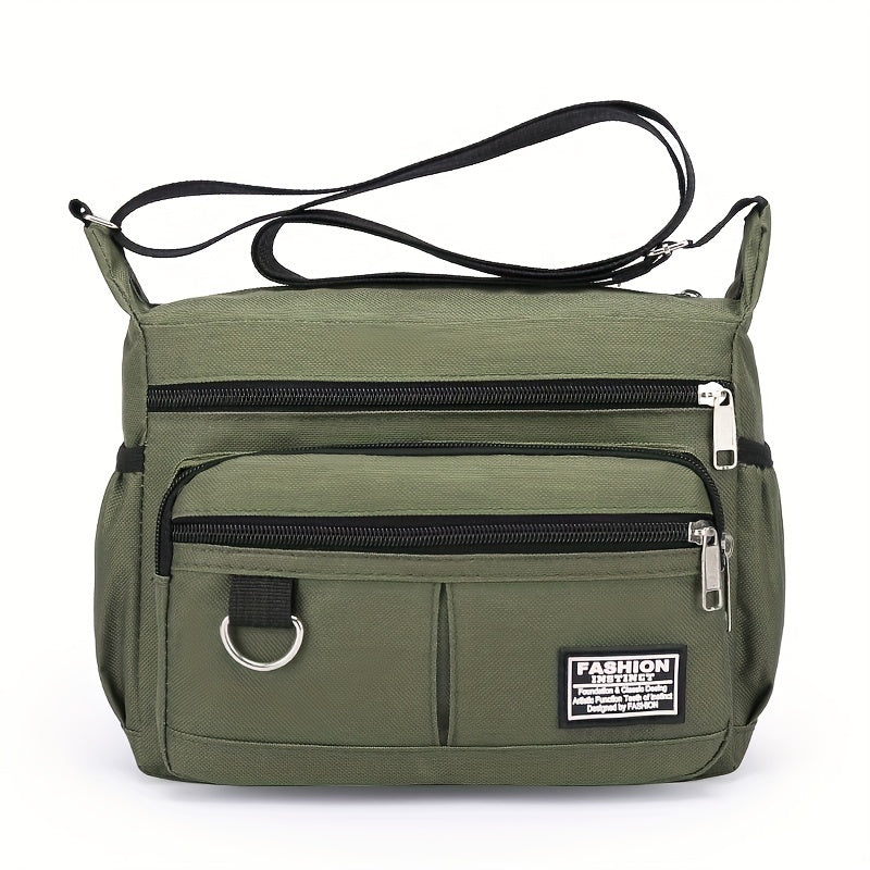 Large Capacity Waterproof Backpack, Nylon Single Shoulder Bag