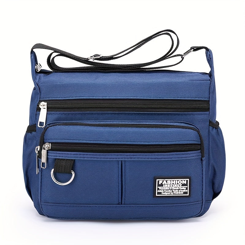 Large Capacity Waterproof Backpack, Nylon Single Shoulder Bag