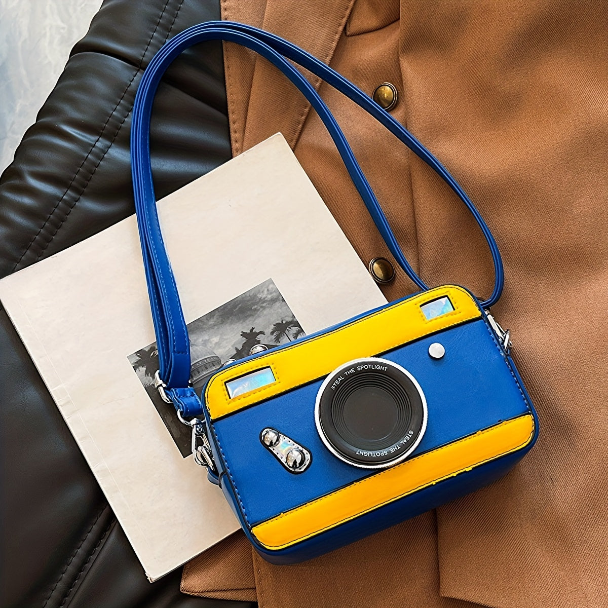 Fashion Camera Shape Shoulder Bag, Casual Crossbody Square Bag
