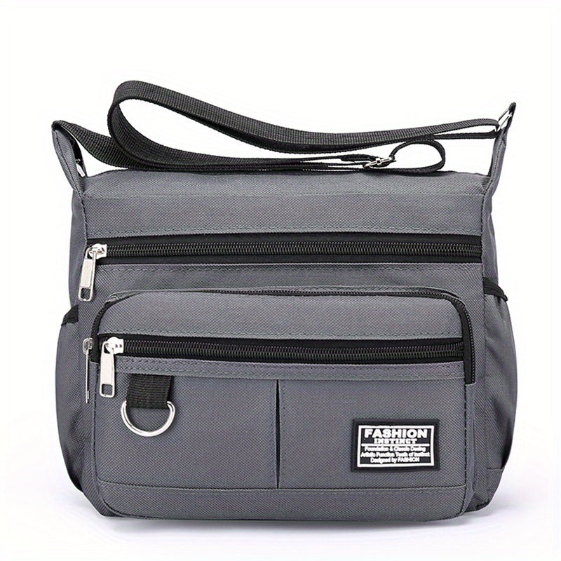Large Capacity Waterproof Backpack, Nylon Single Shoulder Bag