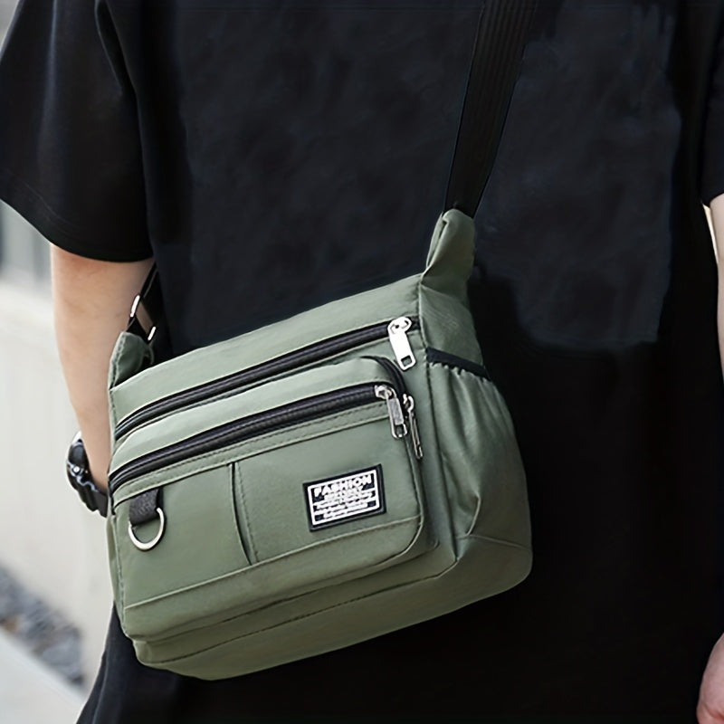 Large Capacity Waterproof Backpack, Nylon Single Shoulder Bag