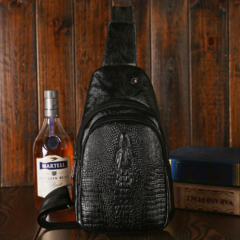 Crocodile Pattern Waterproof Waist Bag, Popular Casual Fashion