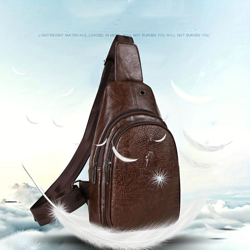 Crocodile Pattern Waterproof Waist Bag, Popular Casual Fashion