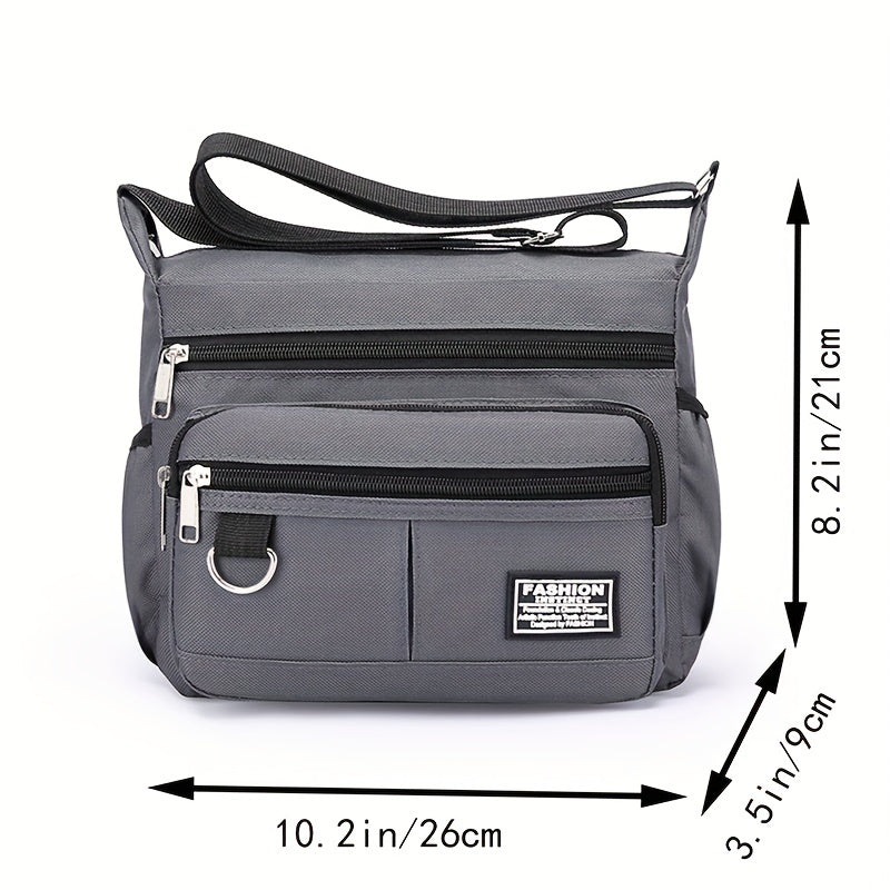 Large Capacity Waterproof Backpack, Nylon Single Shoulder Bag