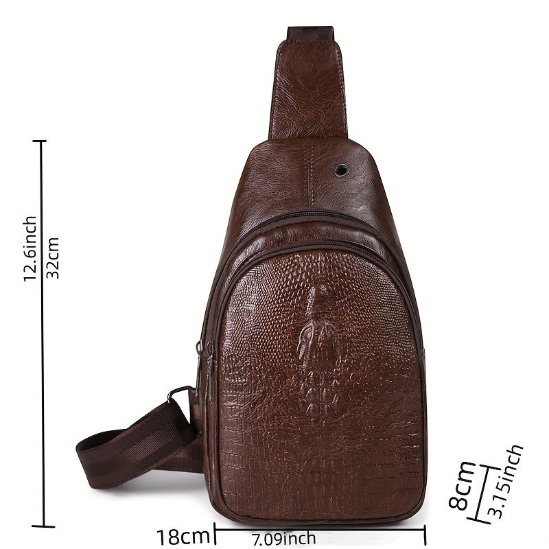 Crocodile Pattern Waterproof Waist Bag, Popular Casual Fashion