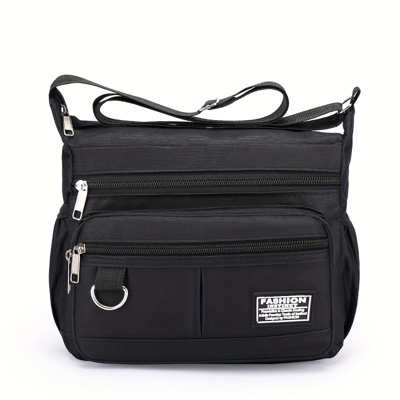 Large Capacity Waterproof Backpack, Nylon Single Shoulder Bag