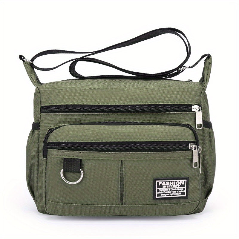 Large Capacity Waterproof Backpack, Nylon Single Shoulder Bag