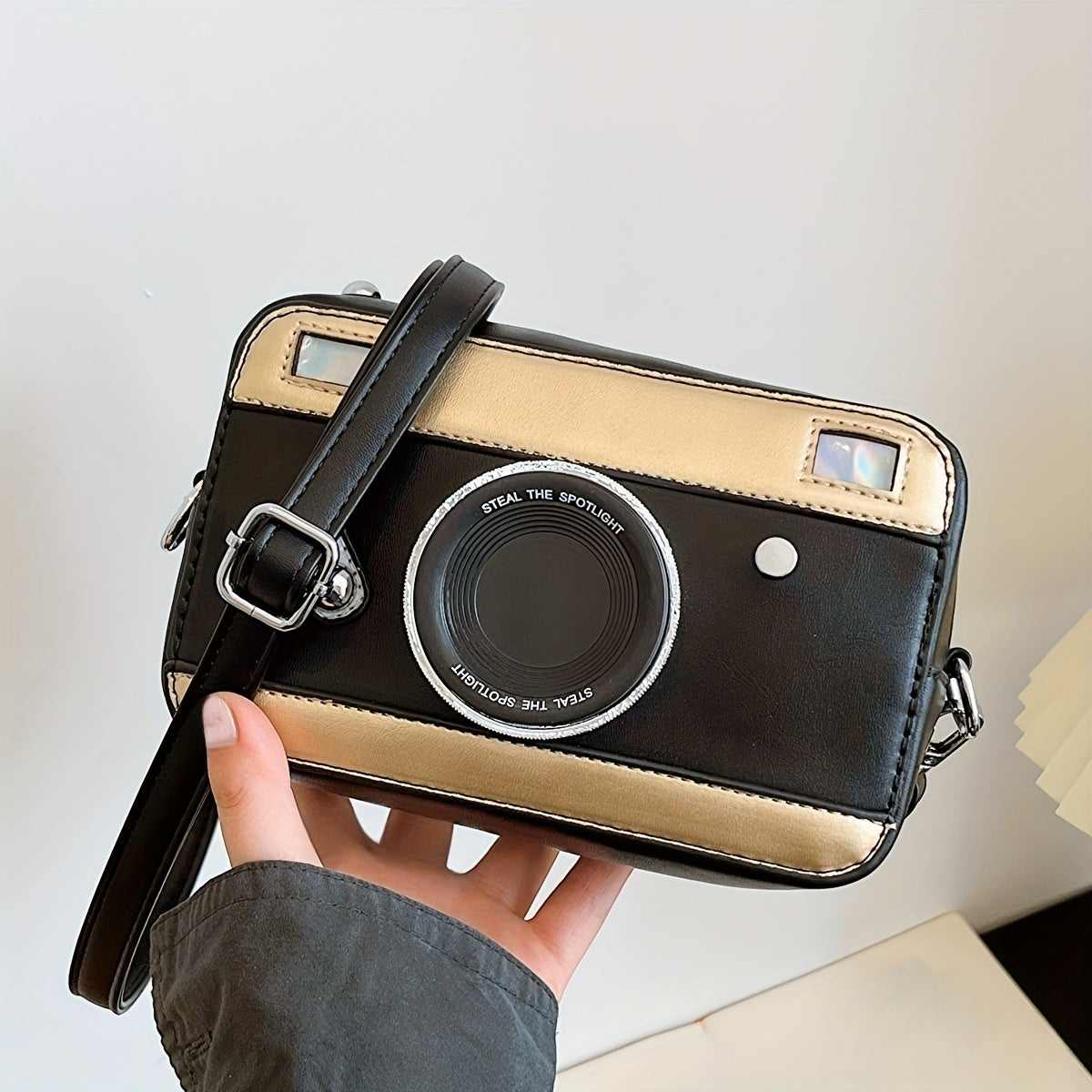 Fashion Camera Shape Shoulder Bag, Casual Crossbody Square Bag