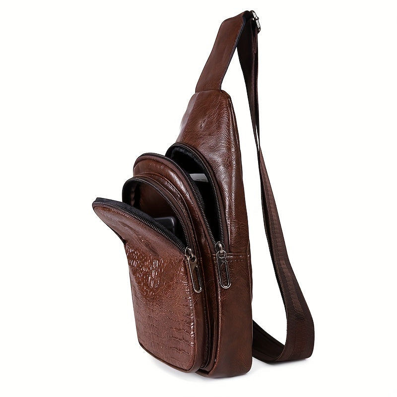 Crocodile Pattern Waterproof Waist Bag, Popular Casual Fashion
