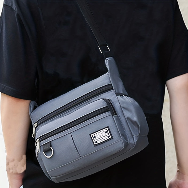 Large Capacity Waterproof Backpack, Nylon Single Shoulder Bag