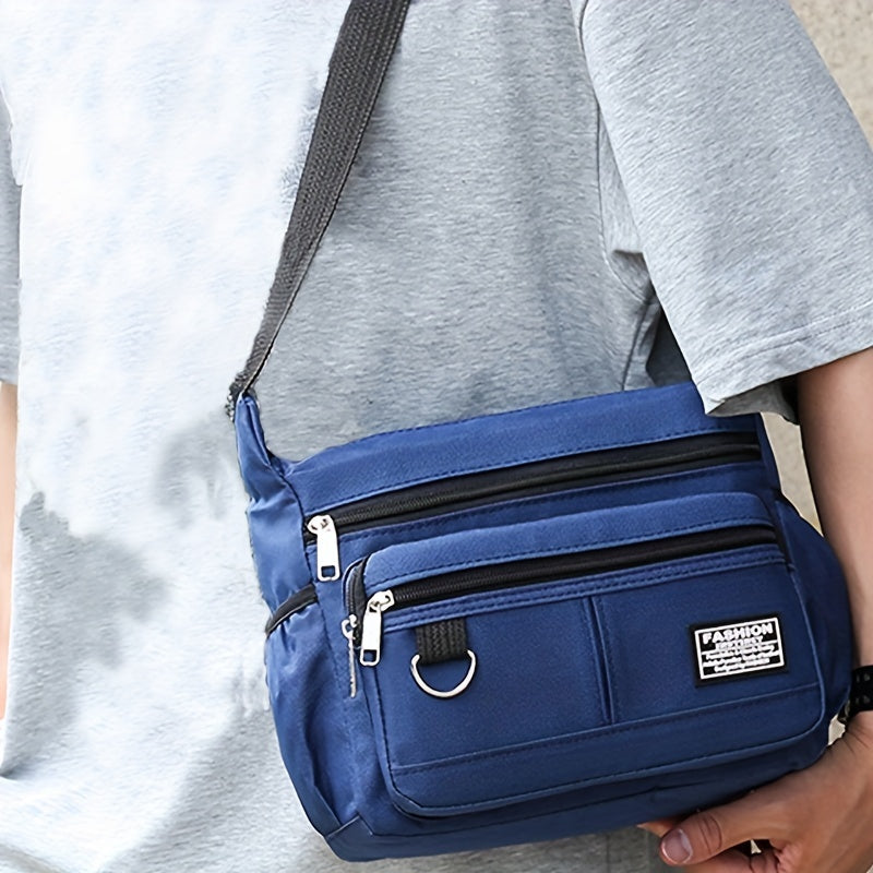 Large Capacity Waterproof Backpack, Nylon Single Shoulder Bag