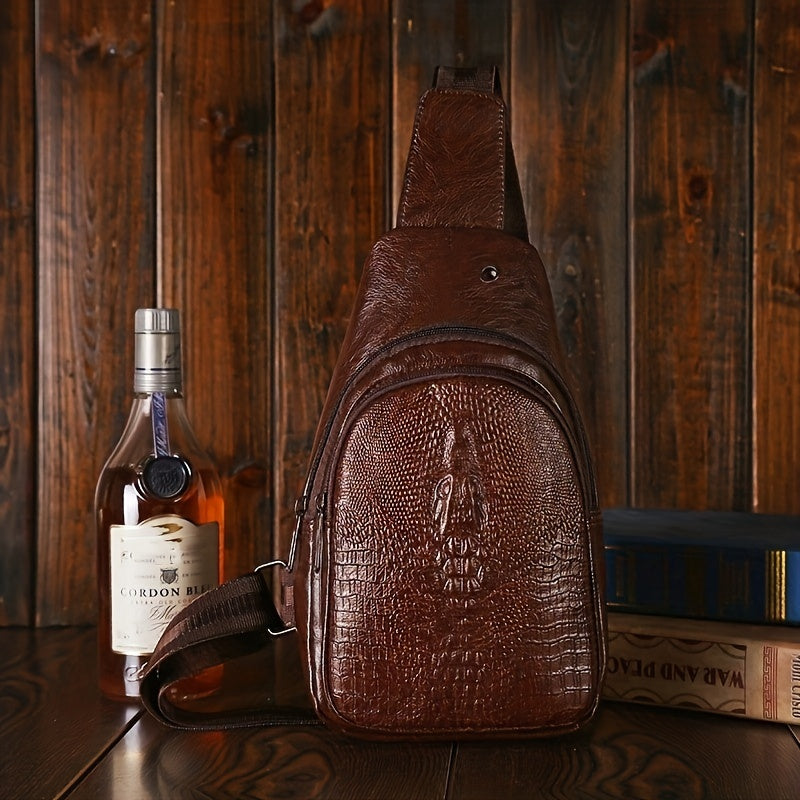 Crocodile Pattern Waterproof Waist Bag, Popular Casual Fashion