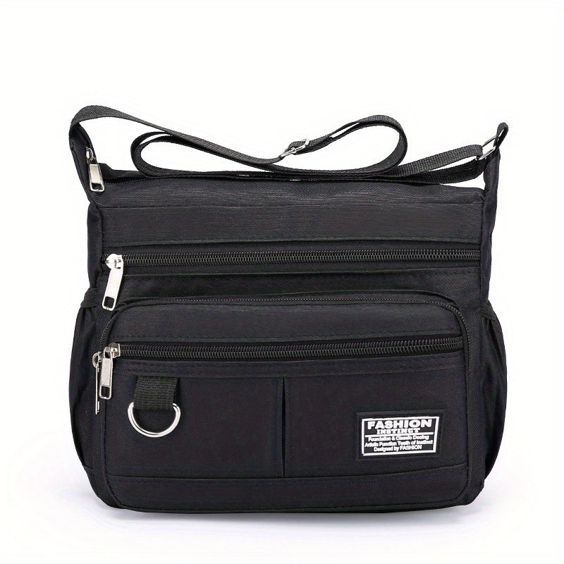 Large Capacity Waterproof Backpack, Nylon Single Shoulder Bag