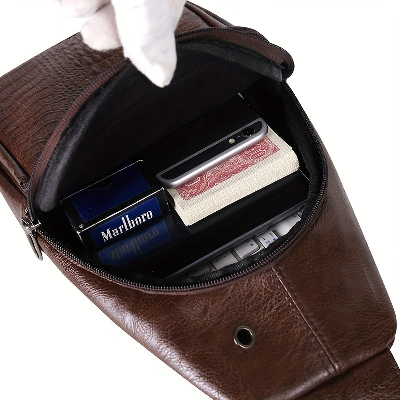 Crocodile Pattern Waterproof Waist Bag, Popular Casual Fashion