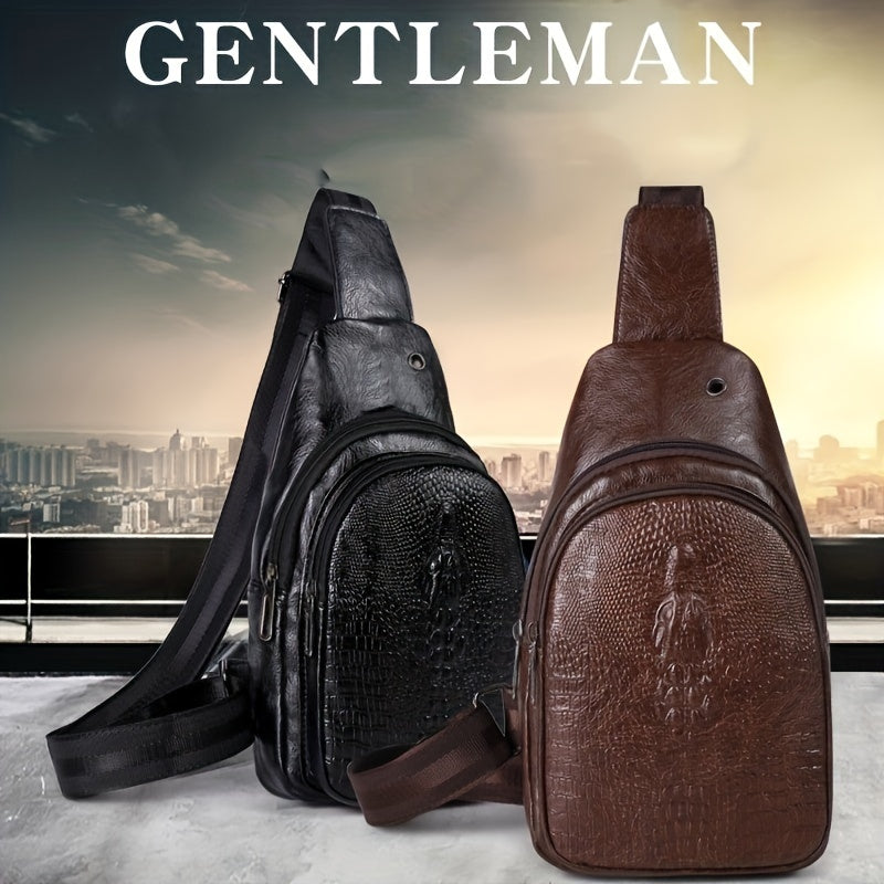 Crocodile Pattern Waterproof Waist Bag, Popular Casual Fashion